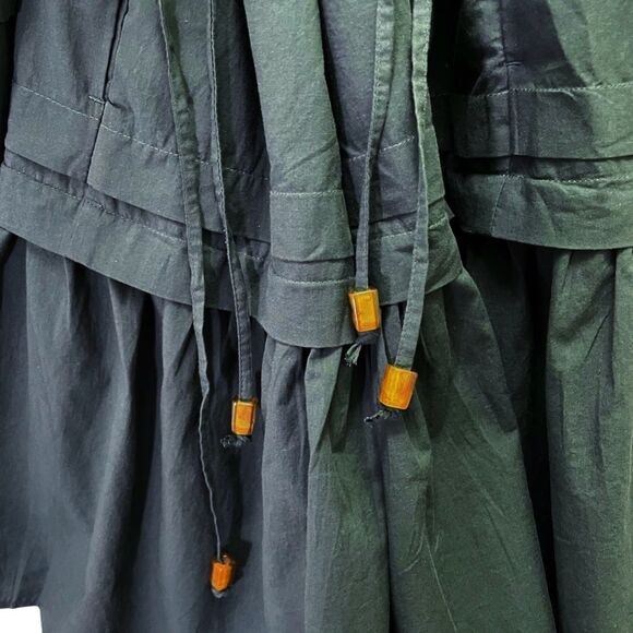 NWT Madewell Cotton Poplin Wrap Mini Dress Dark Palm Green Women’s Size XL NEW - Picture 10 of 14